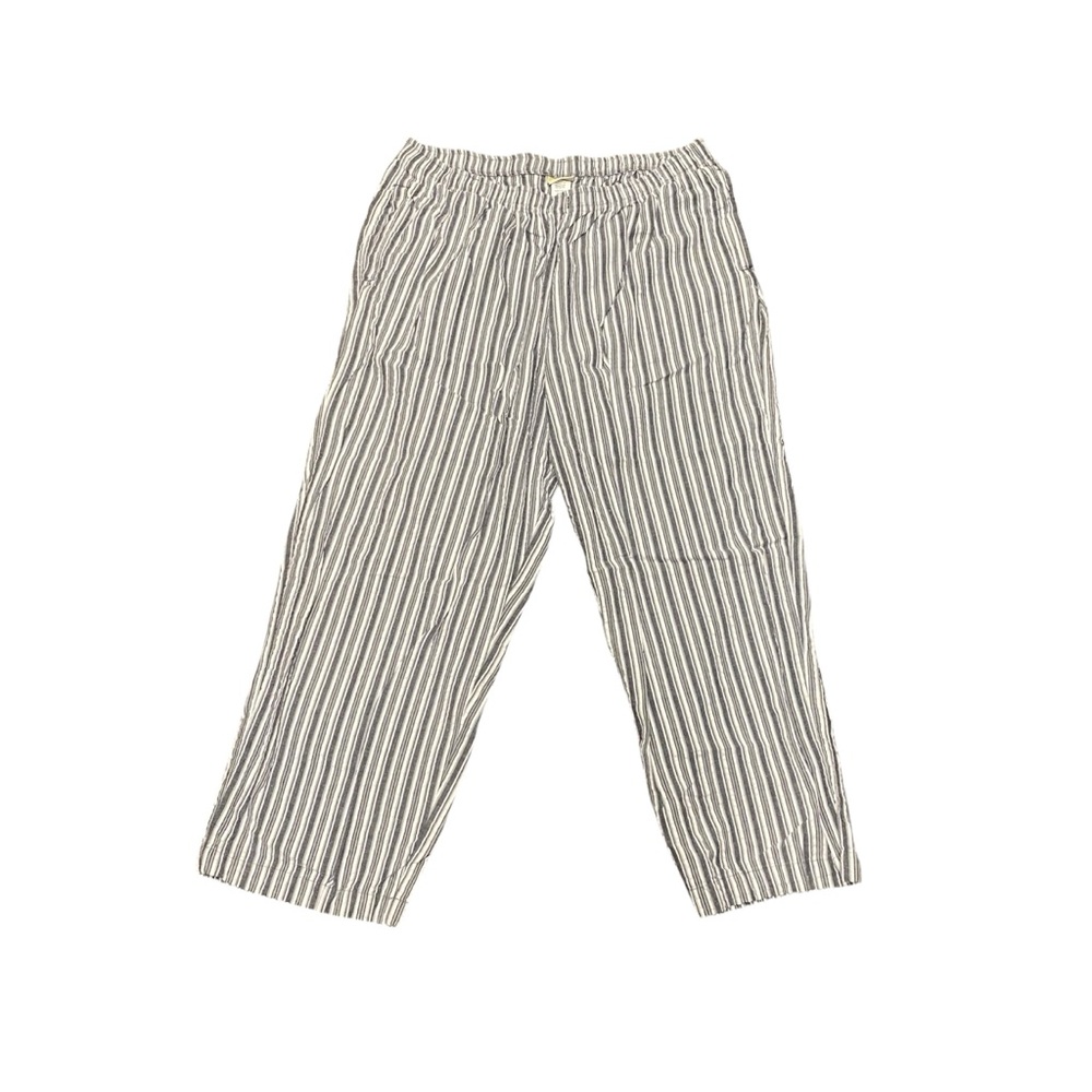 Boca Bay Women's Pin Strip Lightweight 100% Cropped Pants Plus Sz 18 18P